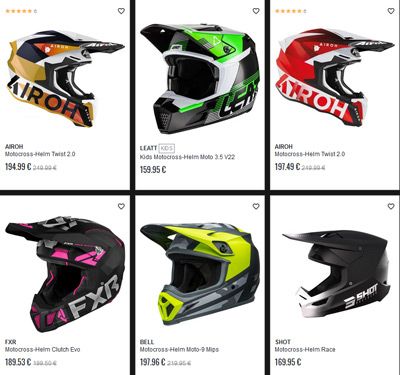 Du brauchst noch einen richtig guten Motocross-Helm?